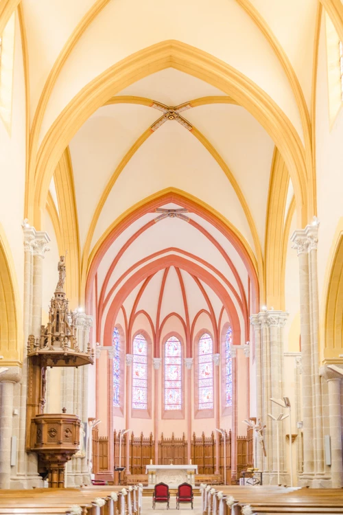 verre éclairage meubles église rose